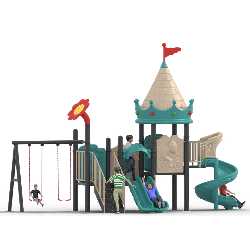 Kids Outdoor Yard Equipment - EO-Castle Theme Kids Outdoor Playground Equipment