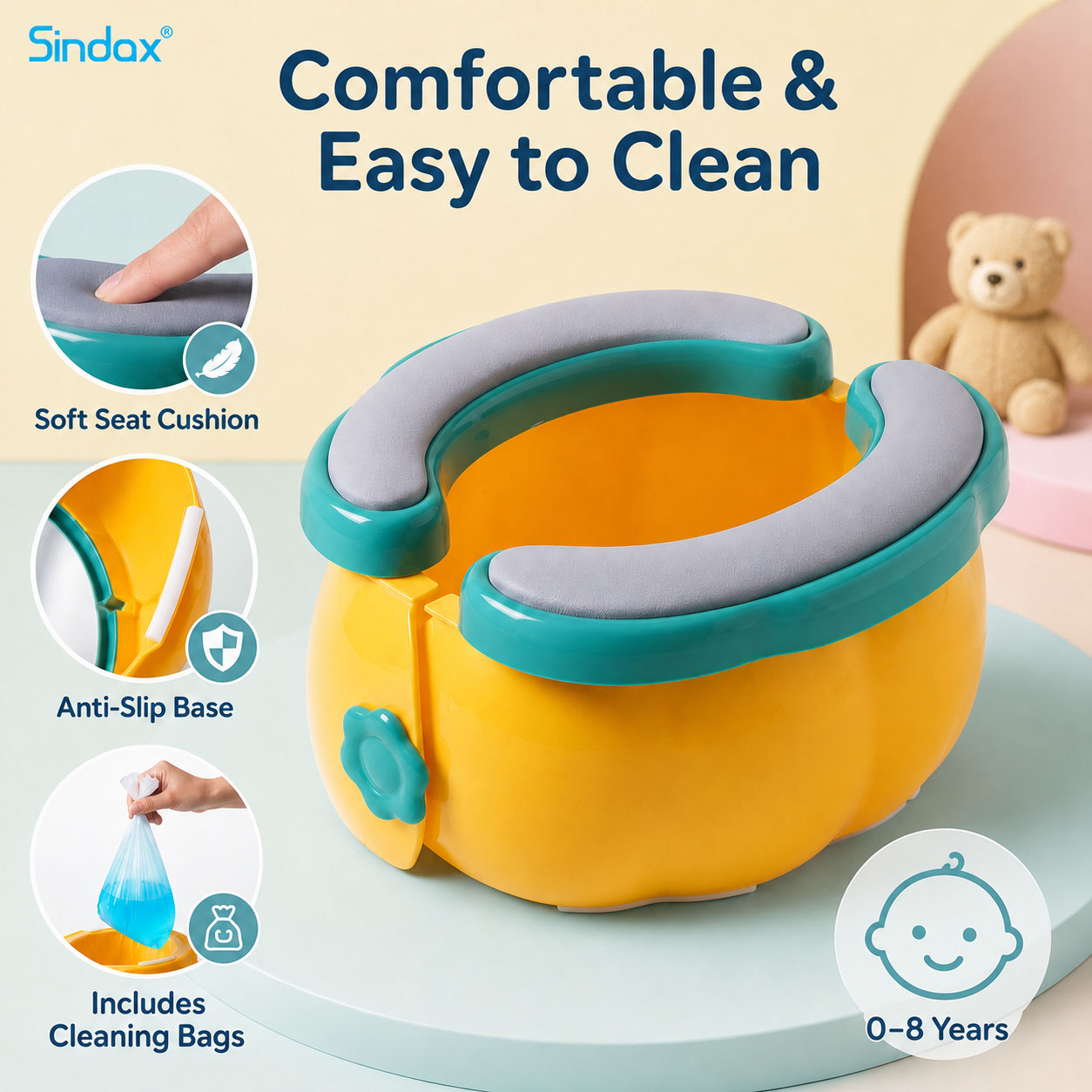 Kids Outdoor Foldable Chair - Portable Foldable Toddler Travel Potty Training