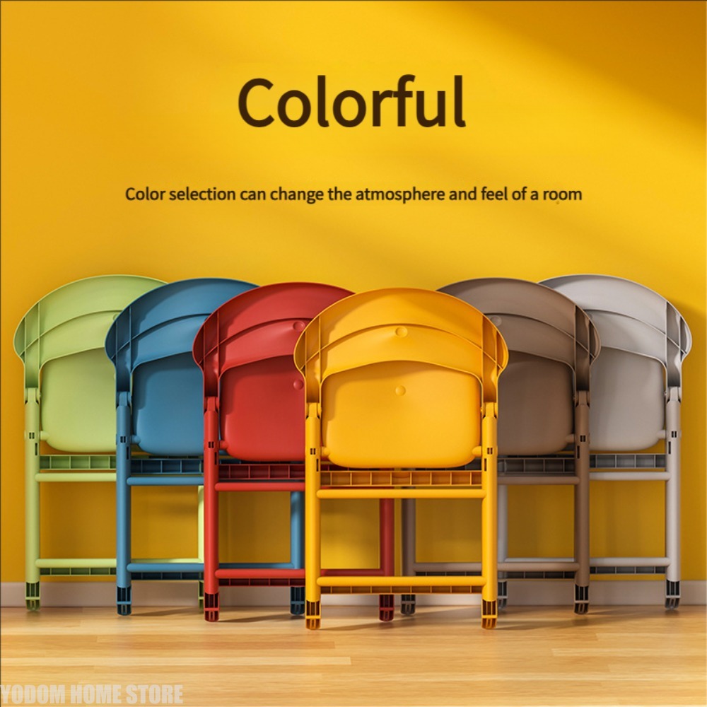 Kids Outdoor Foldable Chair - Kids Colorful Plastic Back Chair Durable