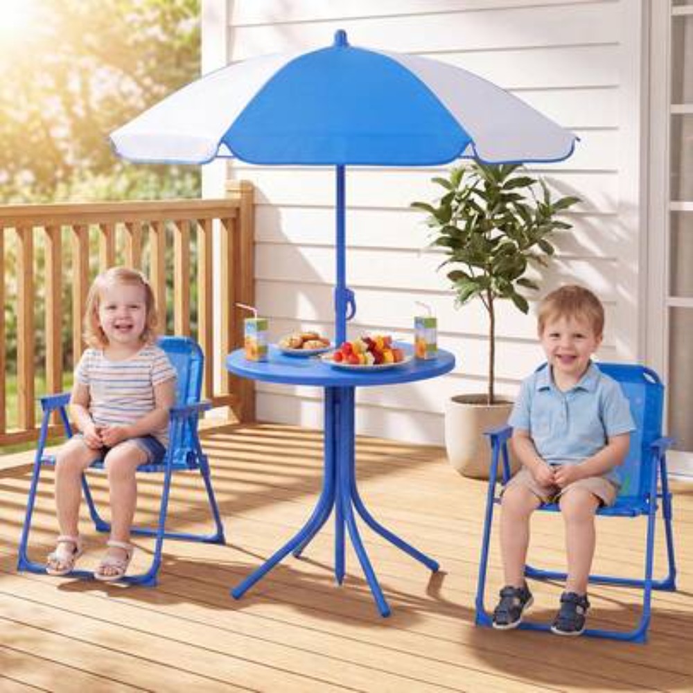 Kids Outdoor Umbrella For Table - Childrens Picnic Table Outdoor Set with