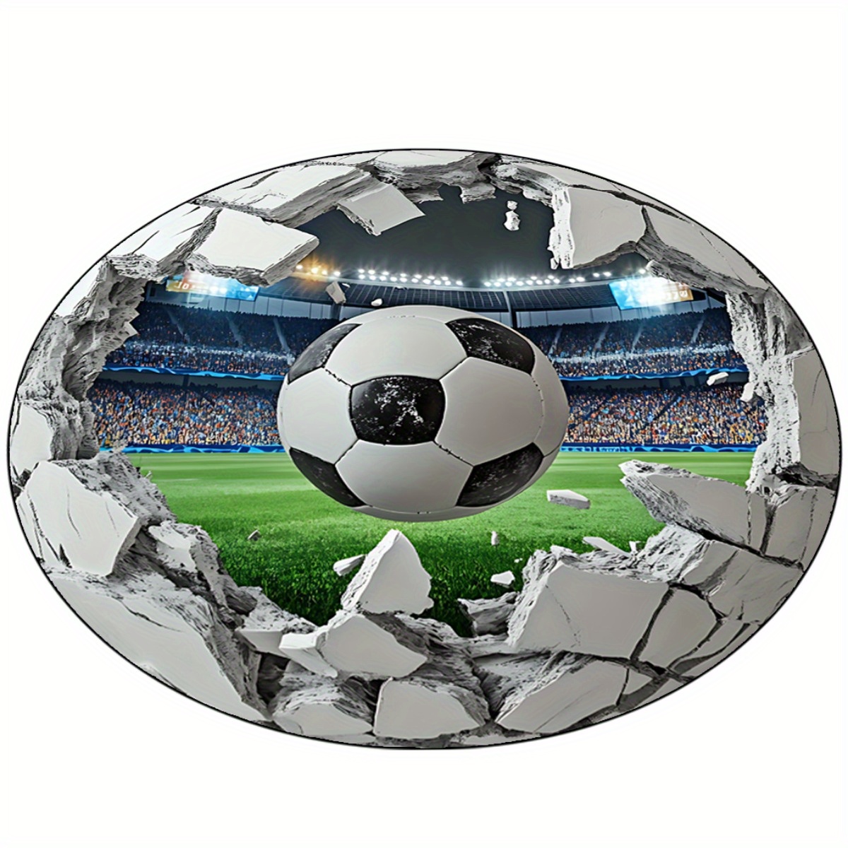 3D Football Field Round Area R - Kids Outdoor Mat Waterproof review and price