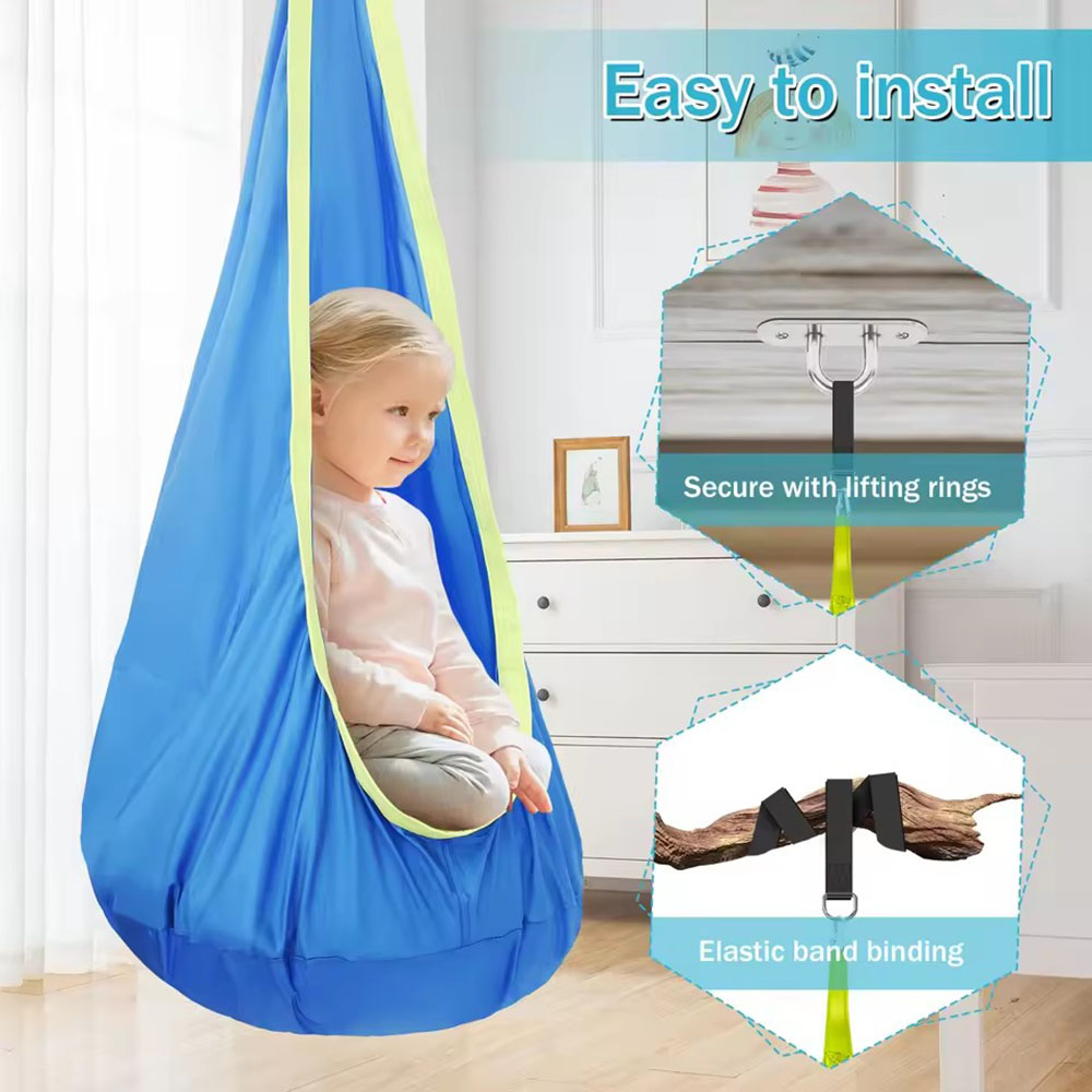 Kids Pod Swing Seat Nylon Hang - Kids Outdoor Swing And Slide review and price