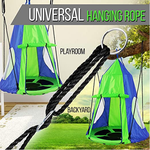 Kids Hanging Chair Tent Swing  - Kids Outdoor Nest Swing review and price