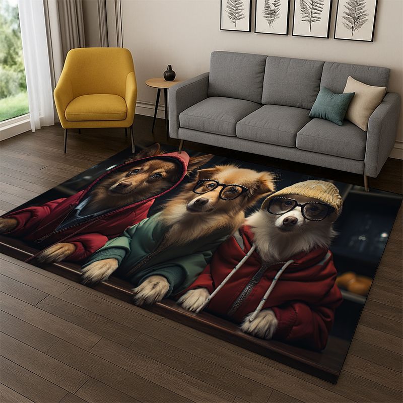 Cute Dog Puppy Cartoon Carpet  - Kids Outdoor Flooring review and price