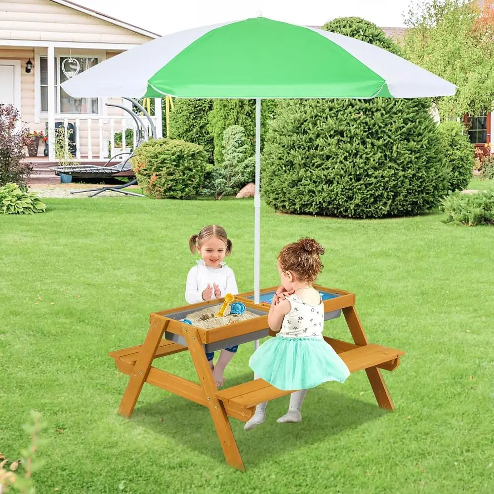 3-in-1 Height-Adjustable Umbre - Kids Outdoor Umbrella For Table review and price