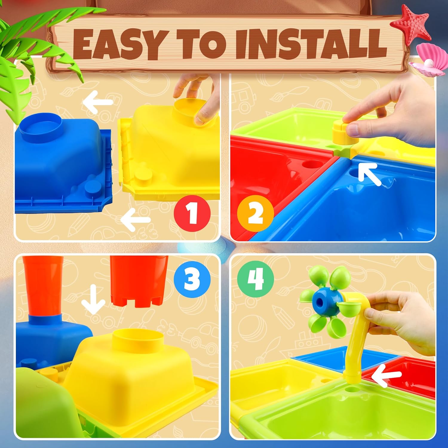 25 Pcs Summer Water Table for  - Kids Outdoor Pool review and price