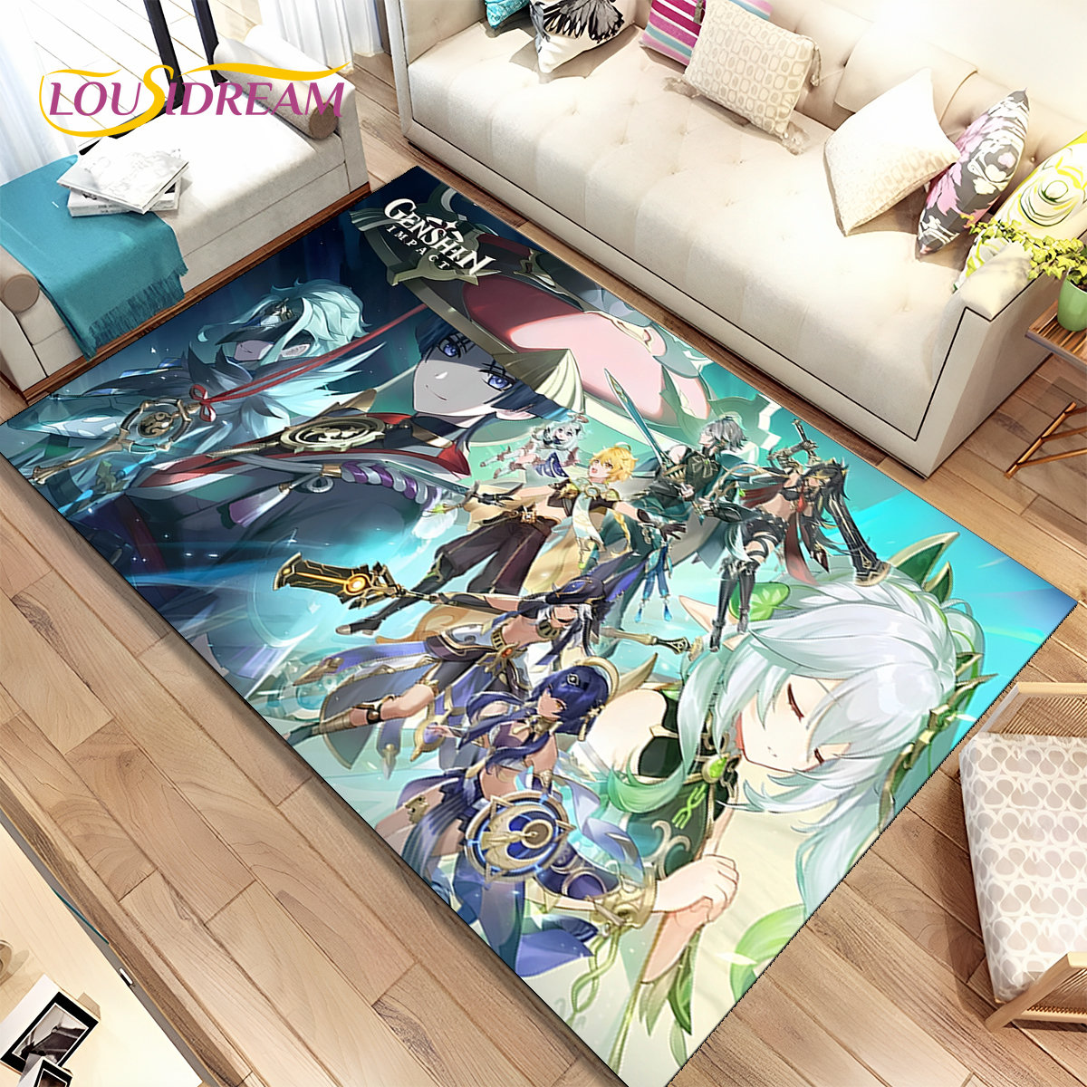 Genshin Impact Cartoon Game Ar - Kids Outdoor Flooring review and price