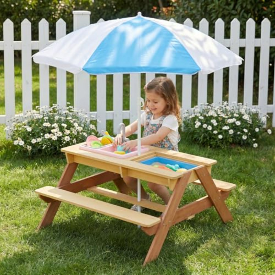 Outdoor kids picnic table with - Kids Outdoor Umbrella For Table review and price