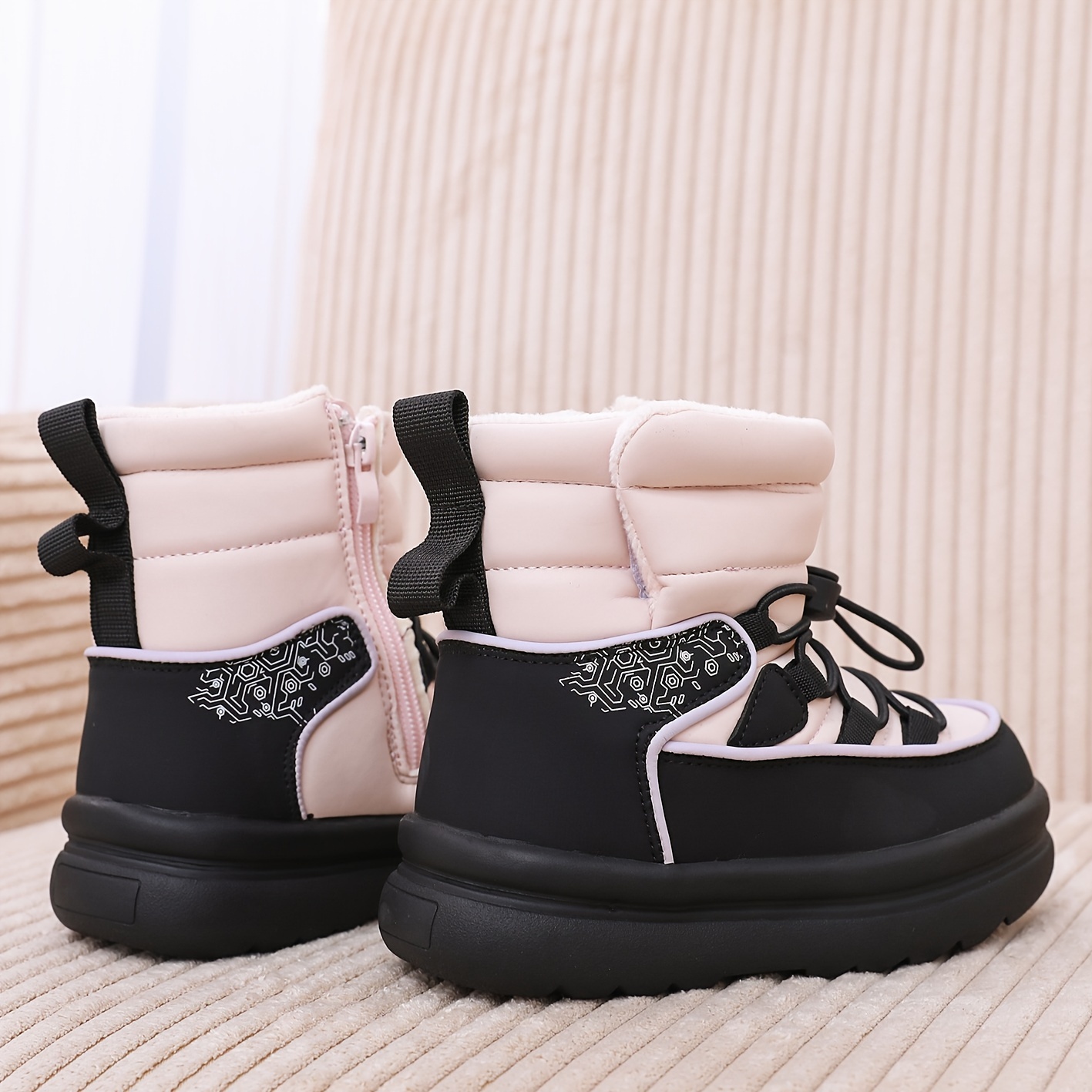 Children Warm Snow Boots Side  - Kids Outdoor Zipline review and price