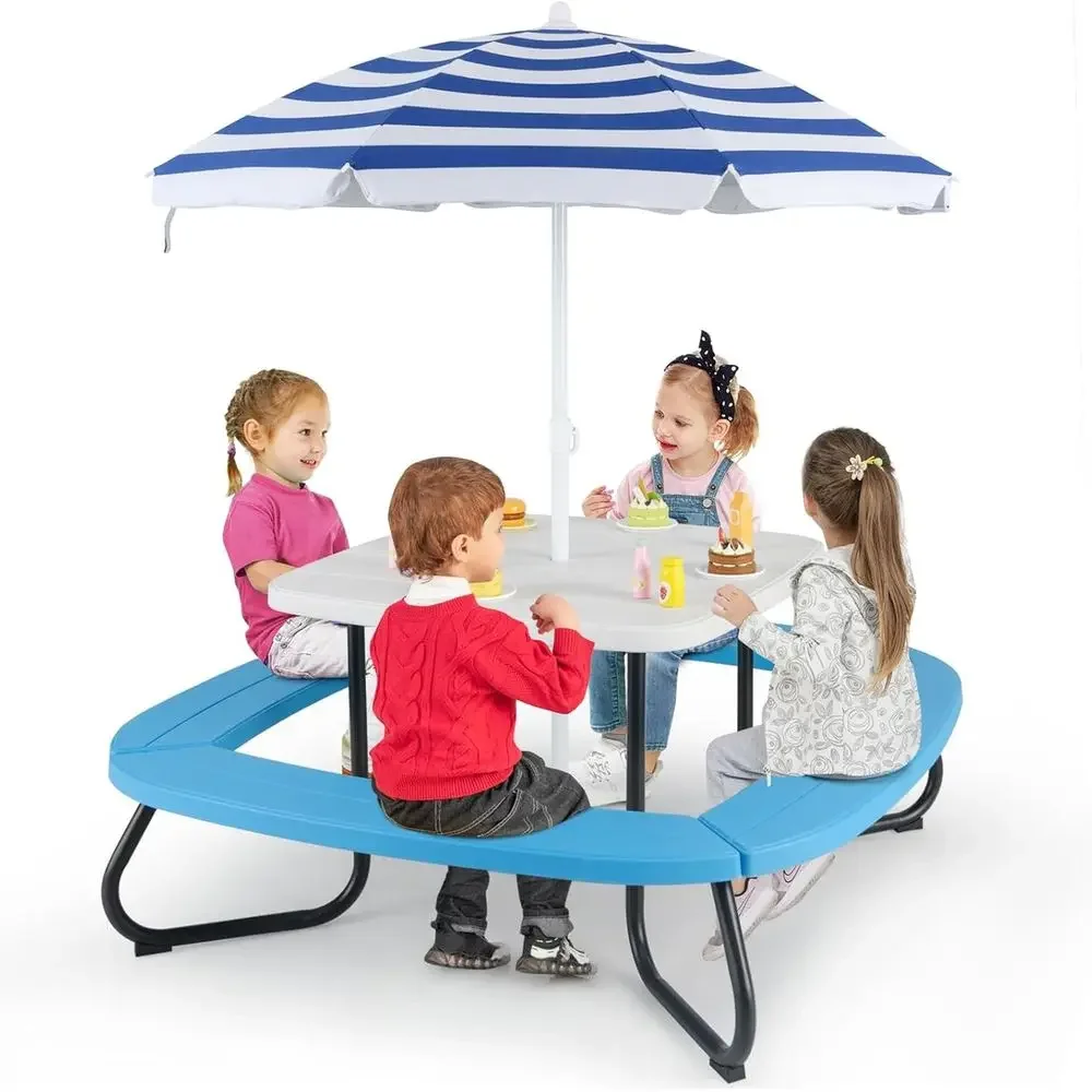8-Person Kids Picnic Table wit - Kids Outdoor Umbrella For Table review and price