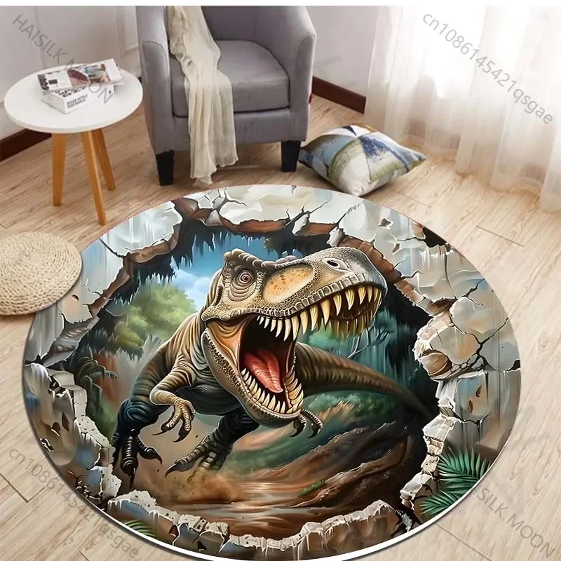 HD 3D Dinosaur Print Round Rug - Kids Outdoor Mat Waterproof review and price