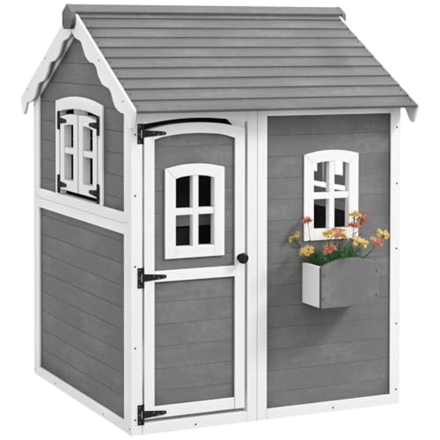 Outdoor wooden playhouse for k - Kids Outdoor Flooring review and price