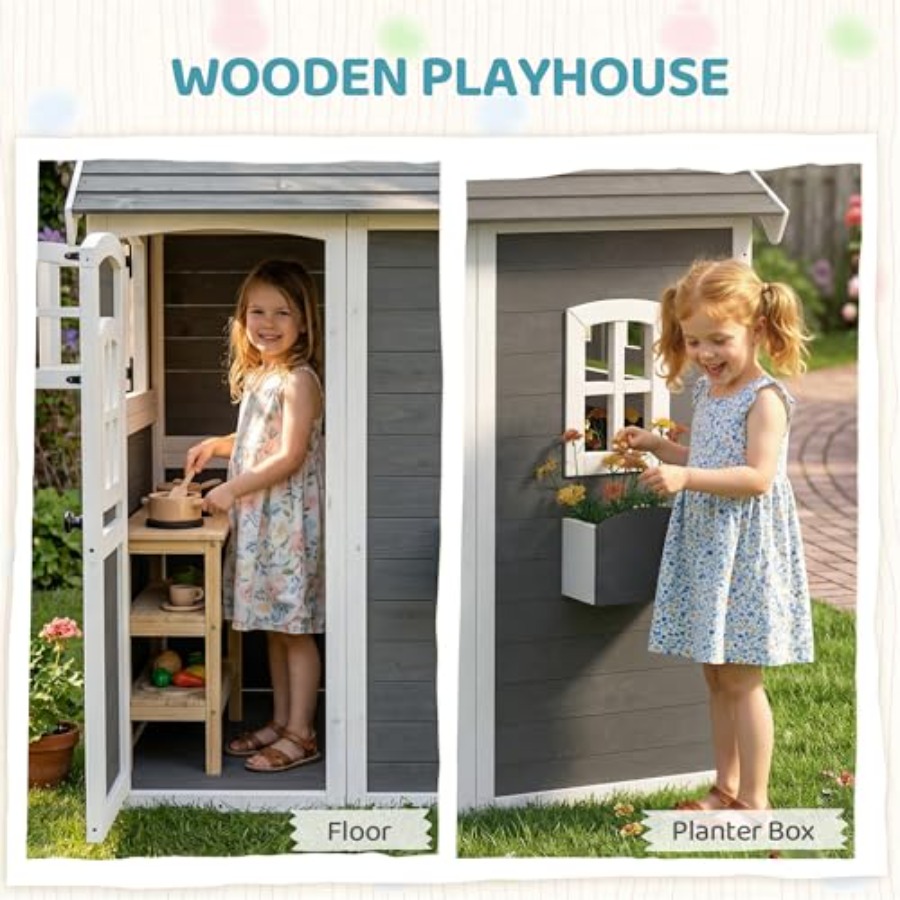Outdoor wooden playhouse for k - Kids Outdoor Flooring review and price