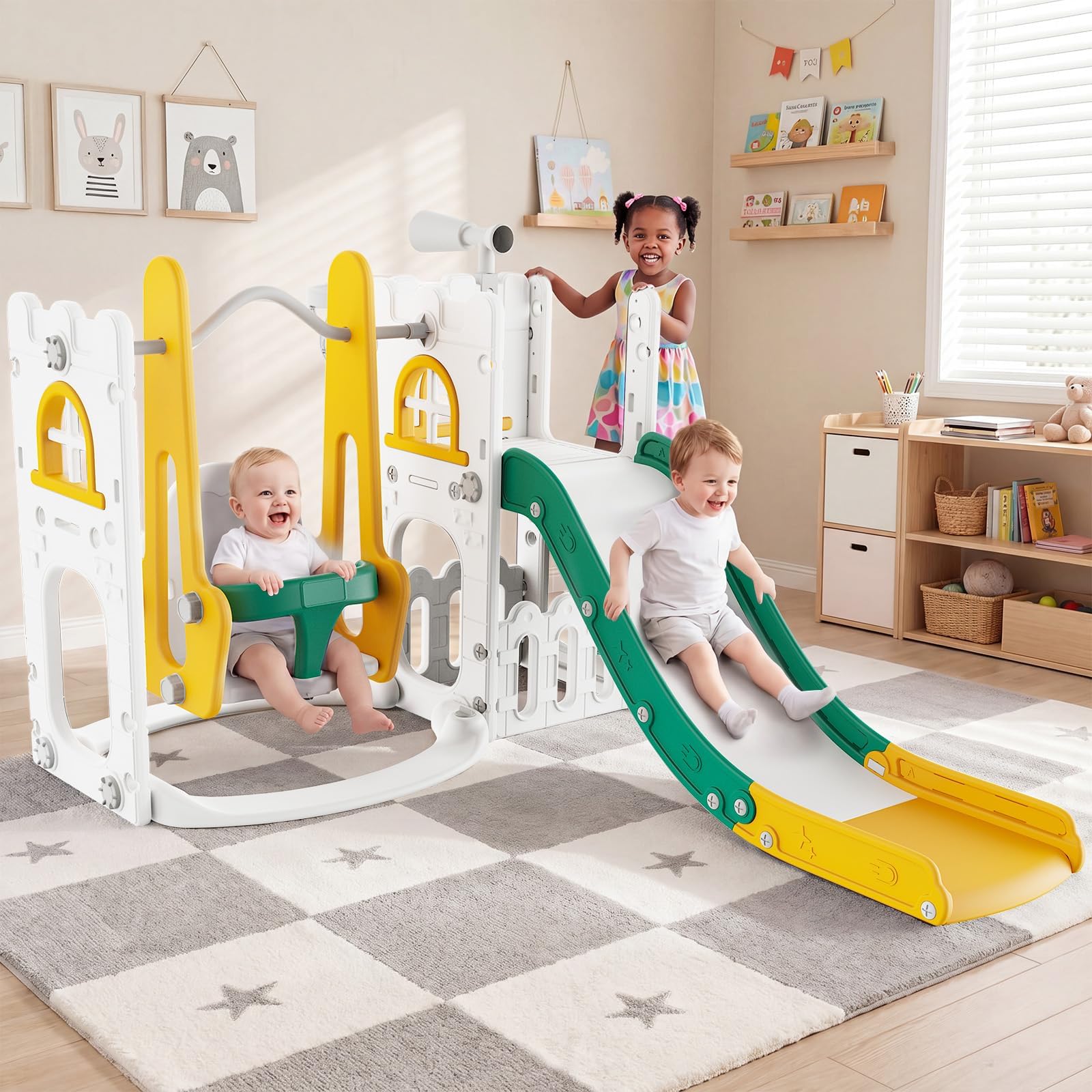 7 in 1 Toddler Slide And Swing - Kids Outdoor Swing And Slide review and price