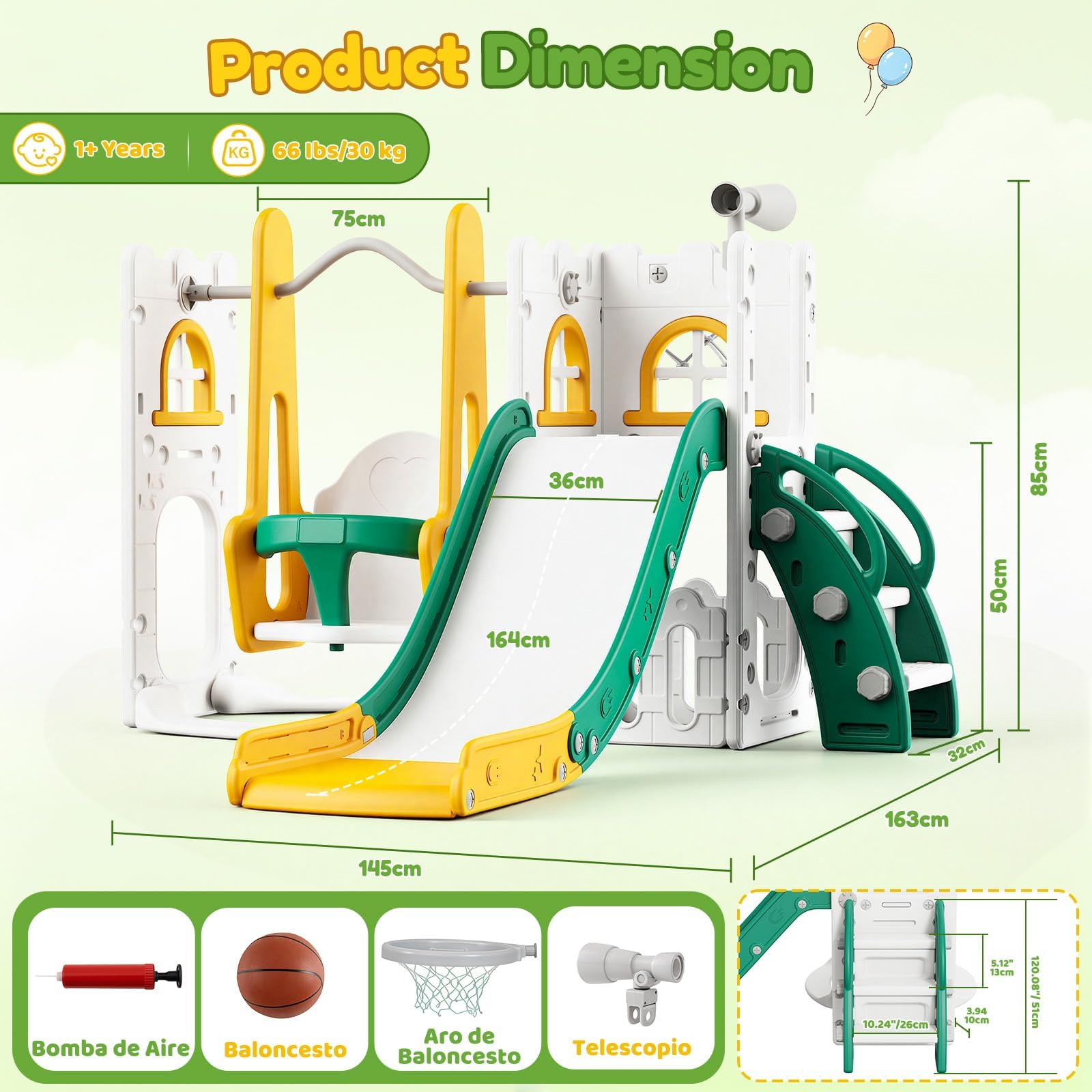 7 in 1 Toddler Slide And Swing - Kids Outdoor Swing And Slide review and price