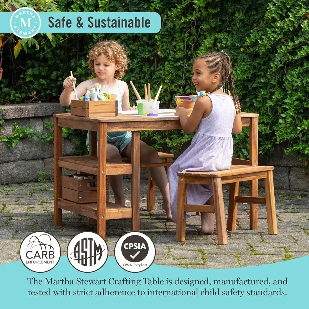 Kids Outdoor Crat Table and 2  - Kids Outdoor Bench Table review and price
