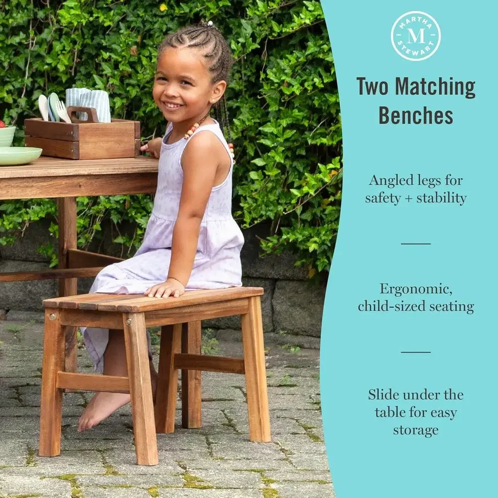 Kids Outdoor Crat Table and 2  - Kids Outdoor Bench Table review and price