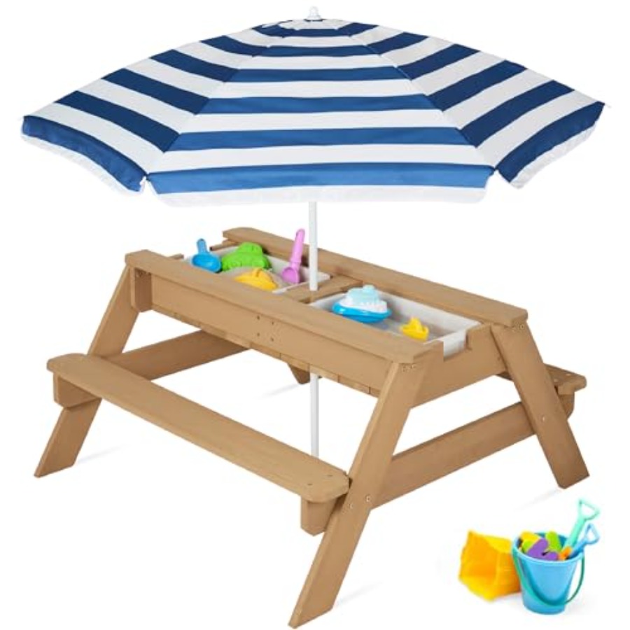 Outdoor kids picnic table with - Kids Outdoor Umbrella For Table review and price