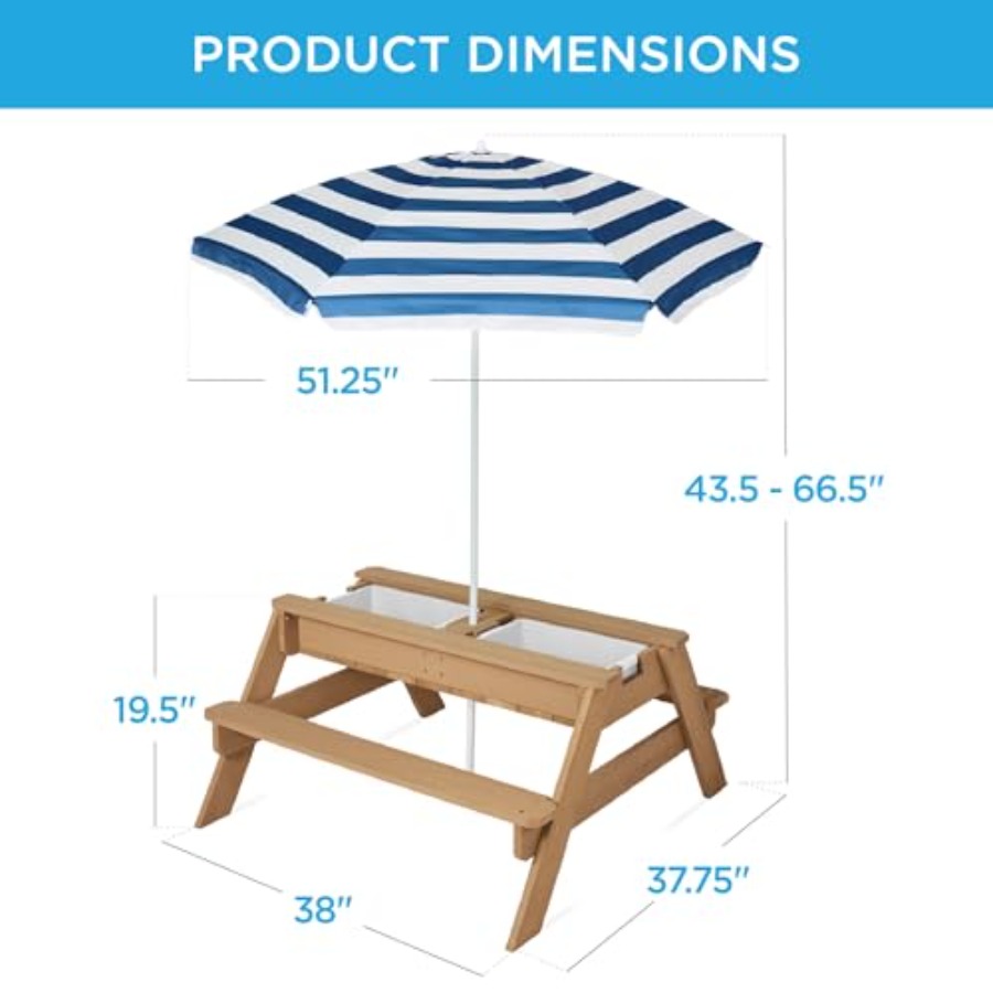 Outdoor kids picnic table with - Kids Outdoor Umbrella For Table review and price