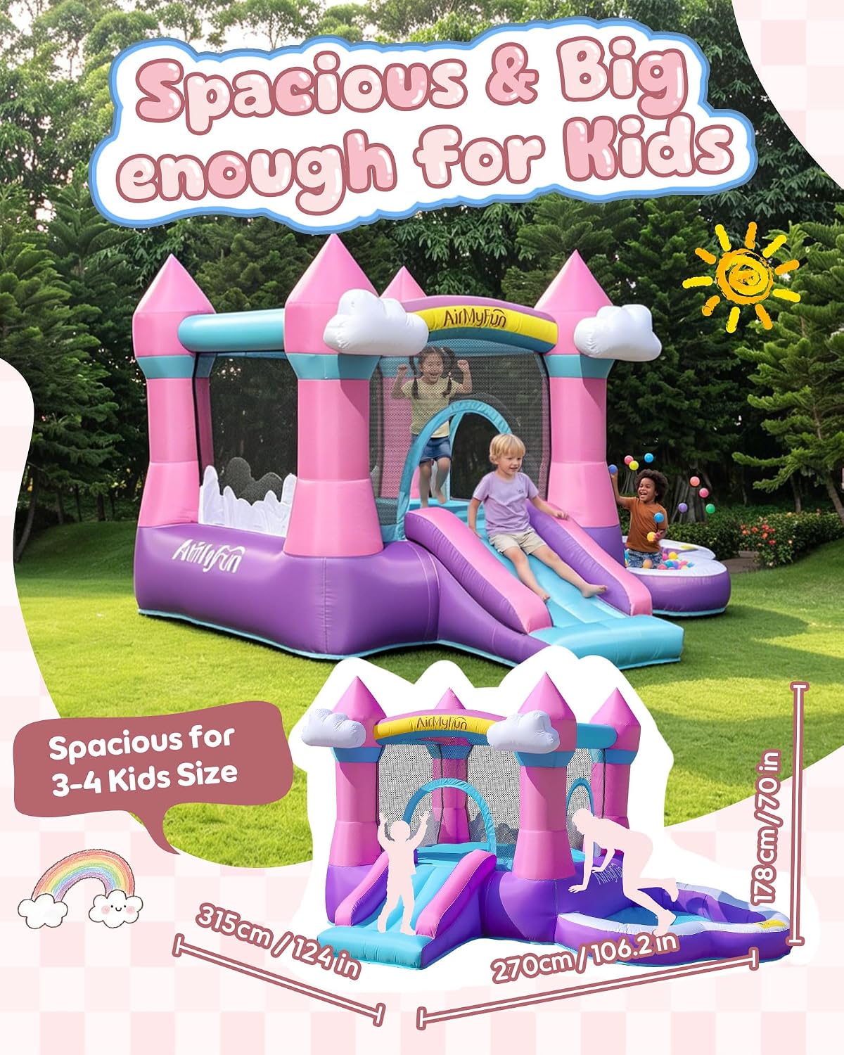 Pink Indoor/Outdoor Inflatable - Kids Outdoor Pool review and price