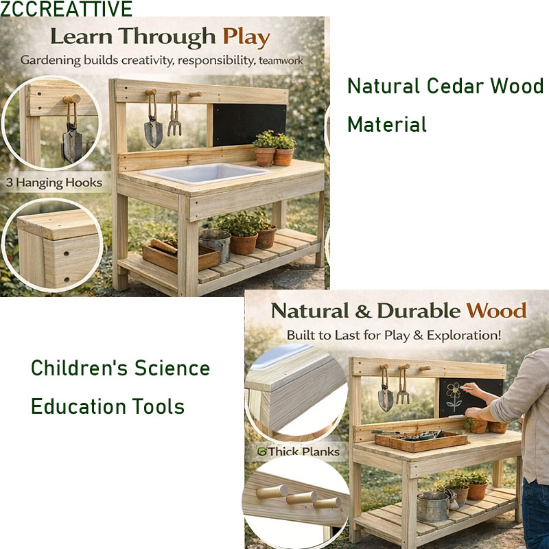 ZCCREATTIVE Children Wooden Po - Kids Outdoor Bench Table review and price
