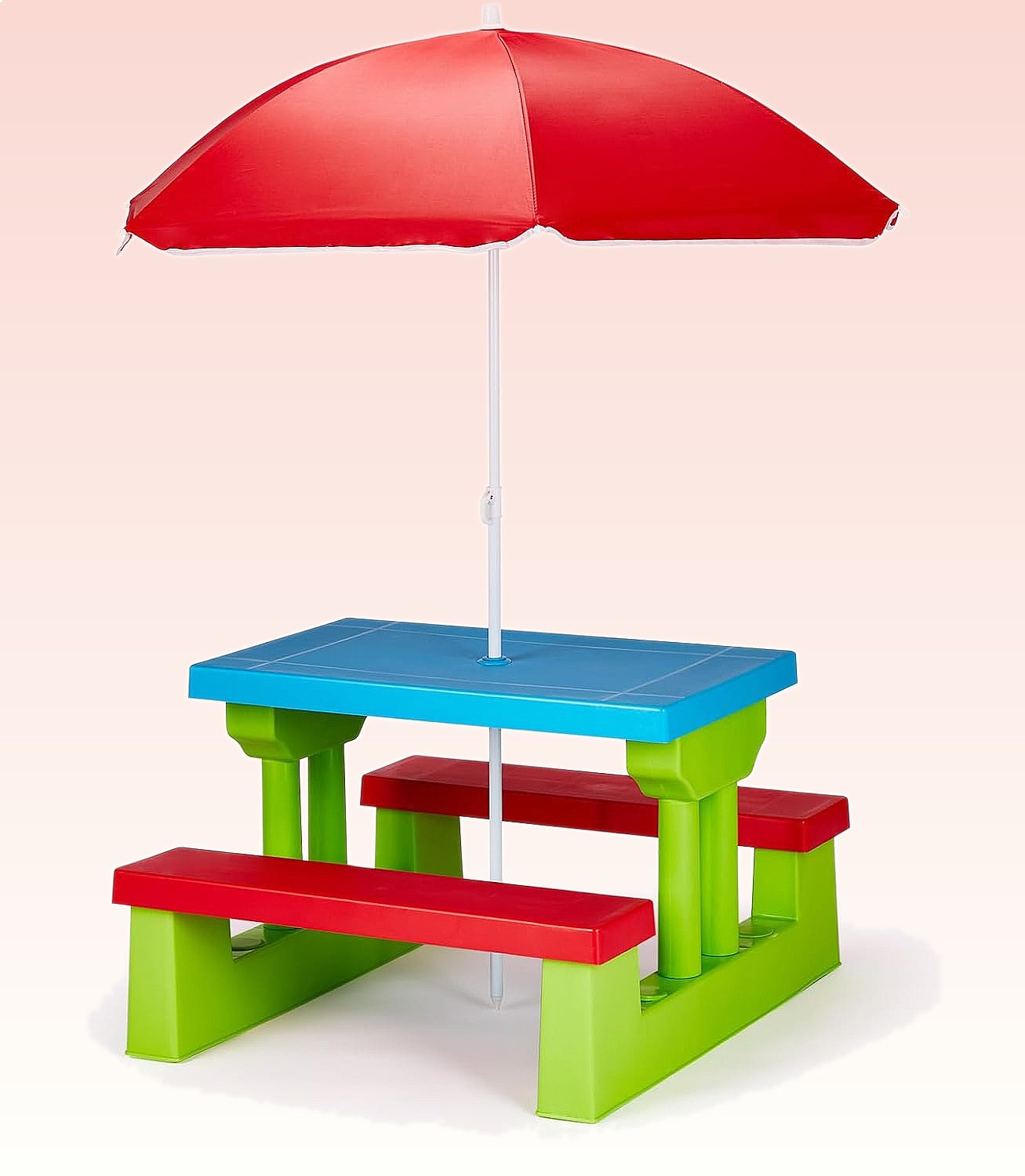 JOYMOR Kids Picnic Table with  - Kids Outdoor Umbrella For Table review and price