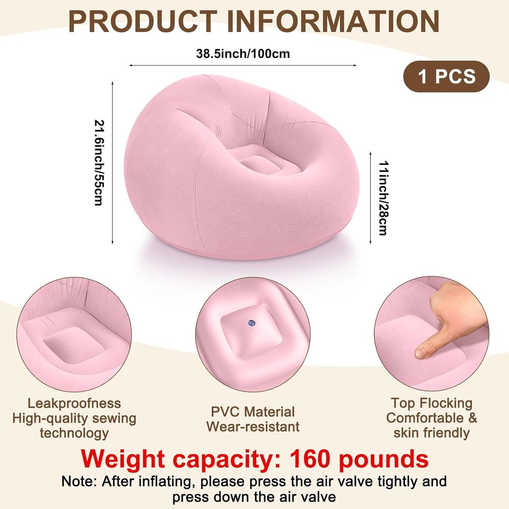 Inflatable Bean Bag Chairs, Pi - Kids Outdoor Loungers review and price