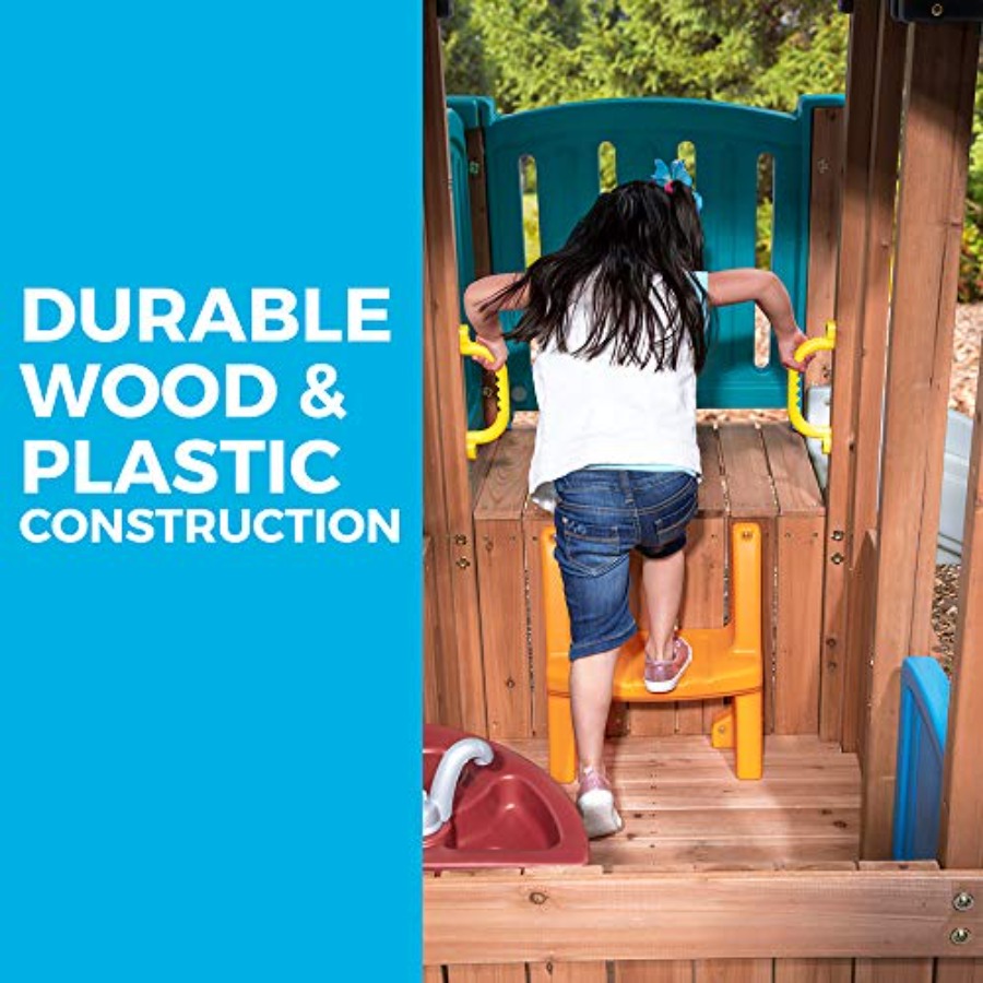 Woodland Adventure Playhouse & - Kids Outdoor Swing And Slide review and price