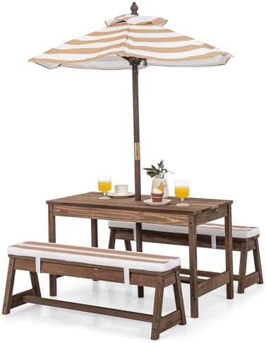 Kids Picnic Table, Outdoor Woo - Kids Outdoor Umbrella For Table review and price