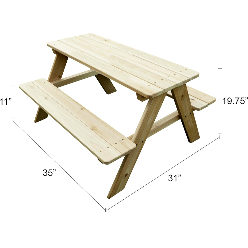 Outdoor Wooden Kids Picnic Tab - Kids Outdoor Bench Table review and price