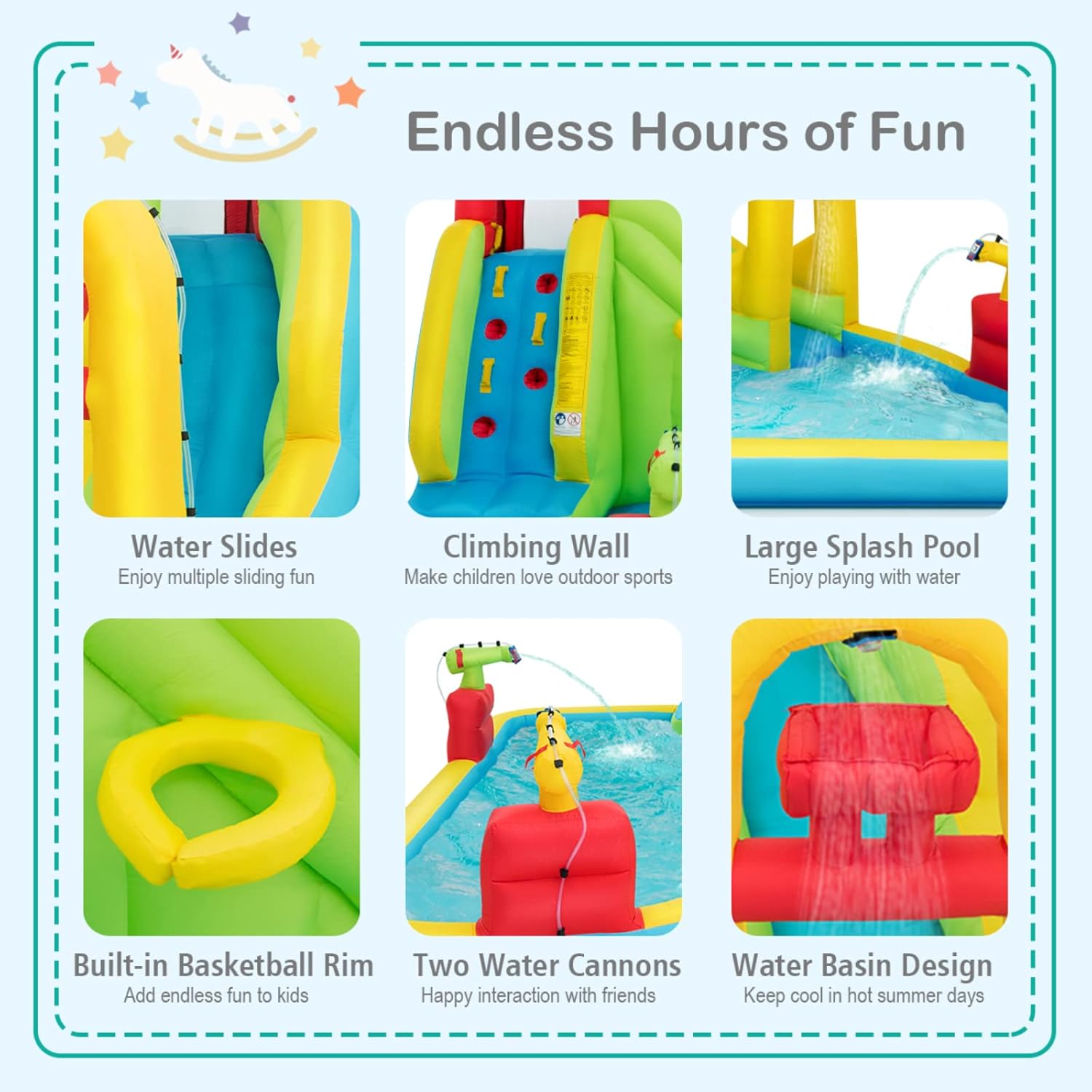 Mega Inflatable Water Park Bou - Kids Outdoor Pool review and price