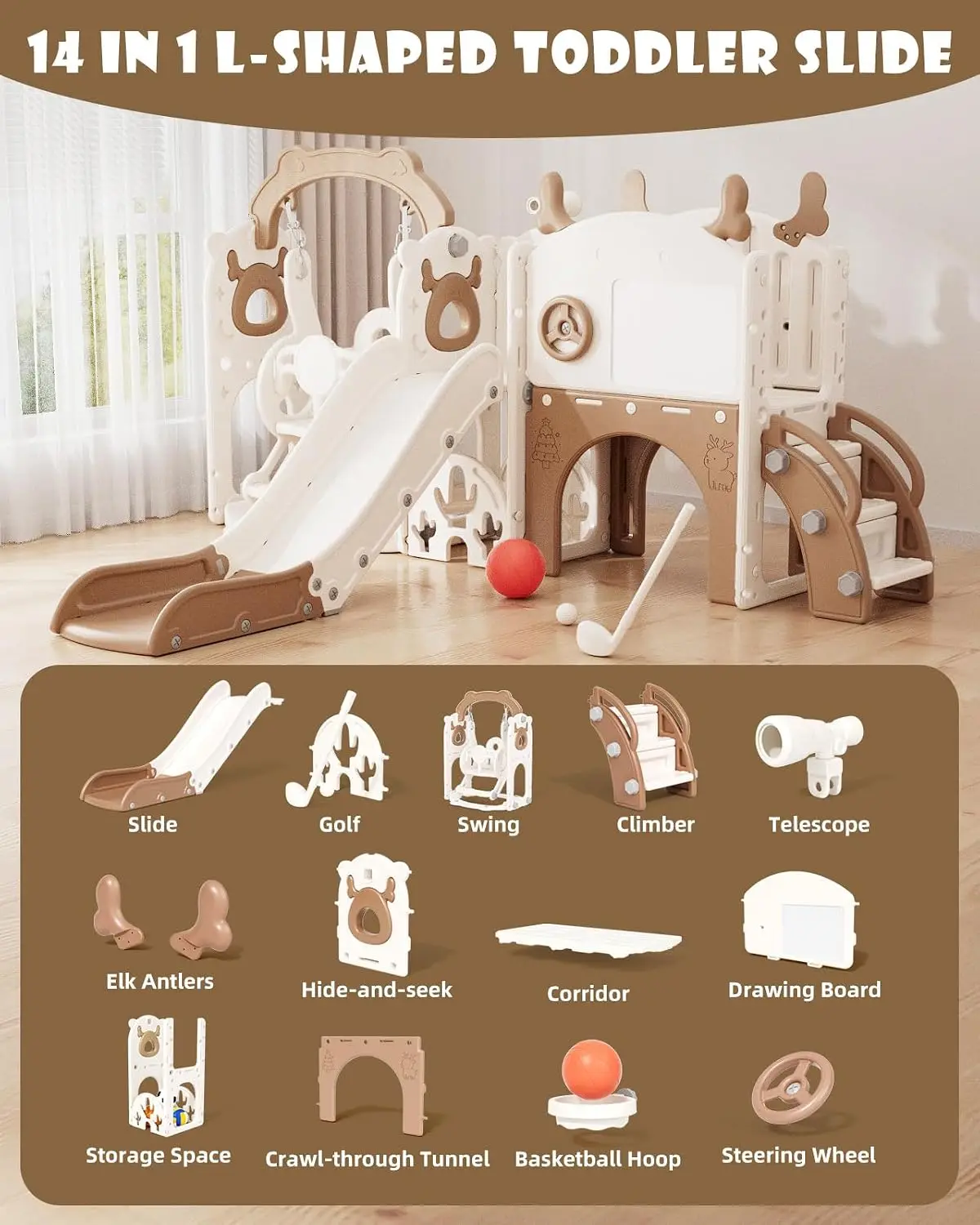 13-in-1 Toddler Slide and Swin - Kids Outdoor Swing And Slide review and price