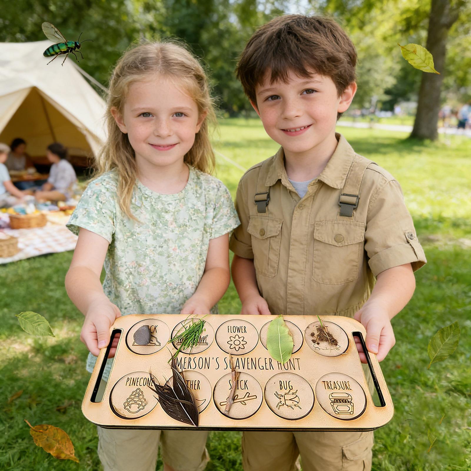 Scavenger Hunt for Kids Wooden - Kids Outdoor Nature Scavenger Hunt review and price