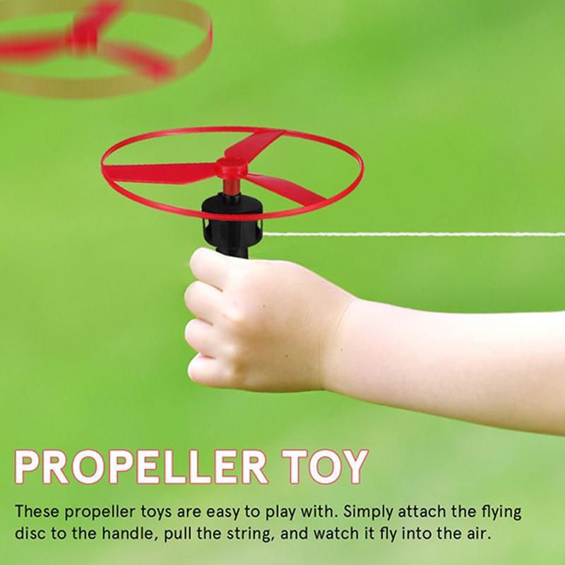 10 set Pull String Flying Disc - Kids Outdoor Zipline review and price