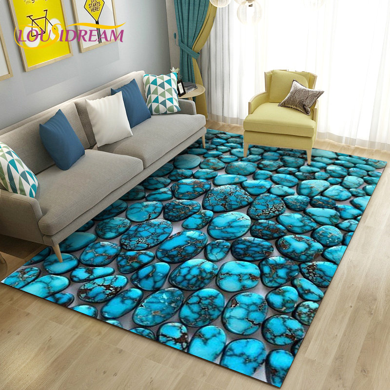 3D Colorful Cobblestone Stone  - Kids Outdoor Mat Waterproof review and price