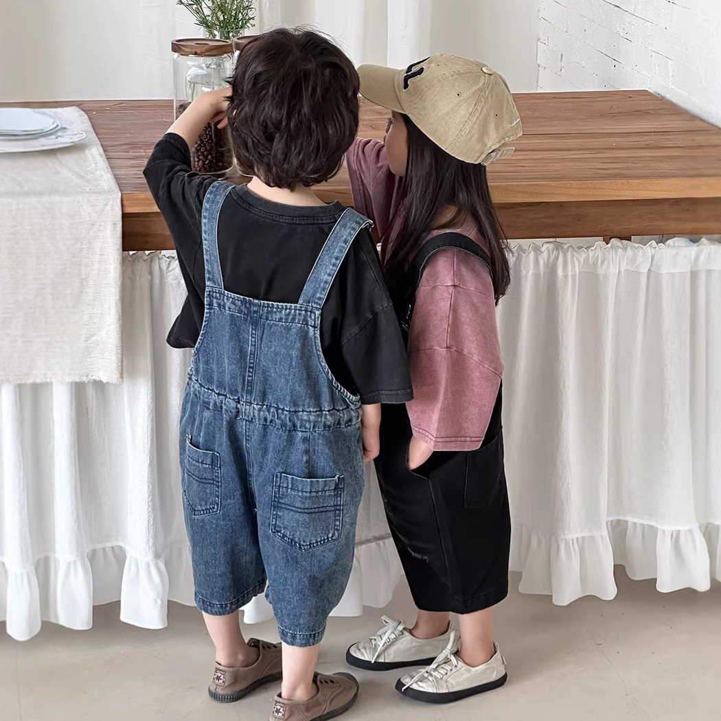 2026 Summer Unisex Kids Denim  - Kids Outdoor Overalls review and price