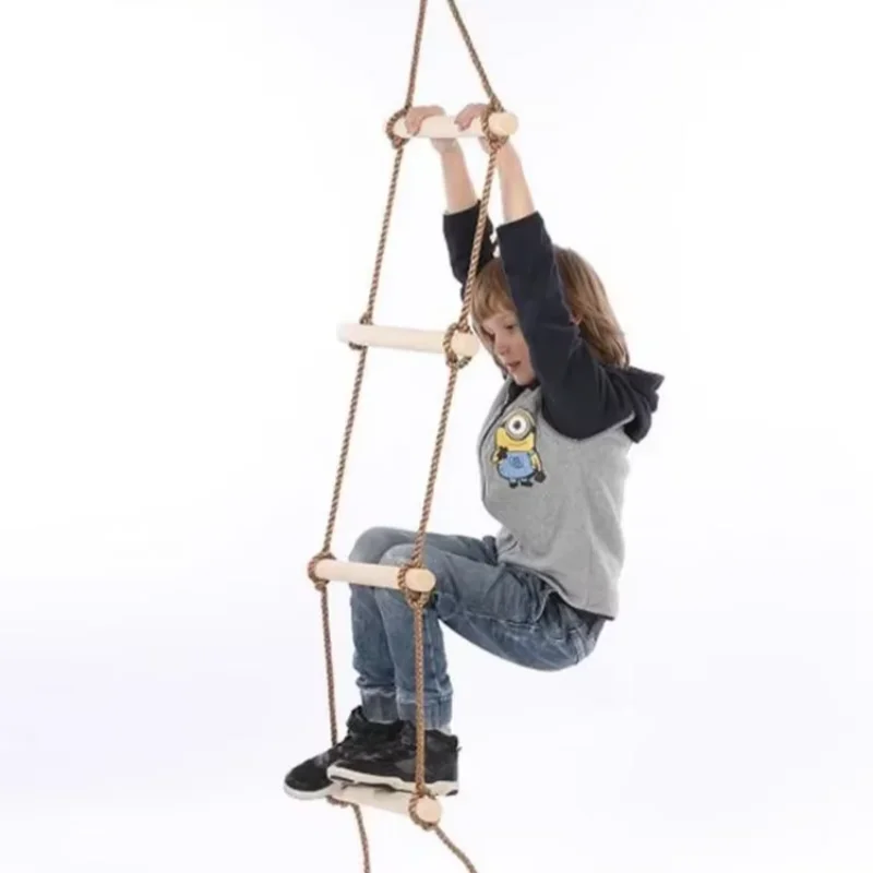 Children Climbing Rope Ladder  - Kids Outdoor Swing And Slide review and price