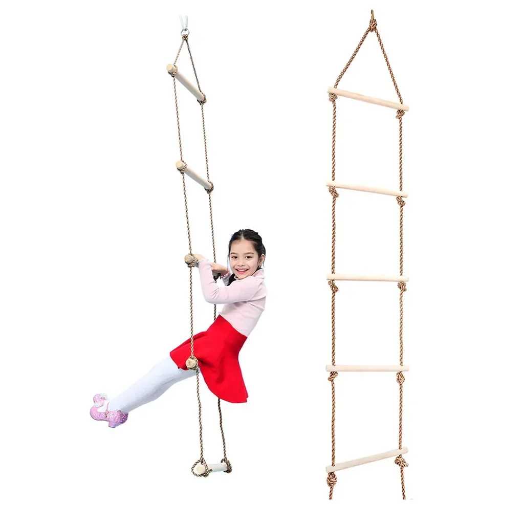 Children Climbing Rope Ladder  - Kids Outdoor Swing And Slide review and price