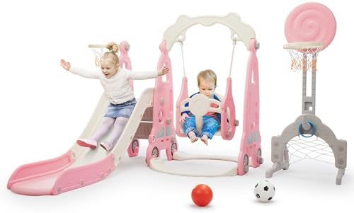 6 in 1 Toddler Slide and Swing - Kids Outdoor Swing And Slide review and price