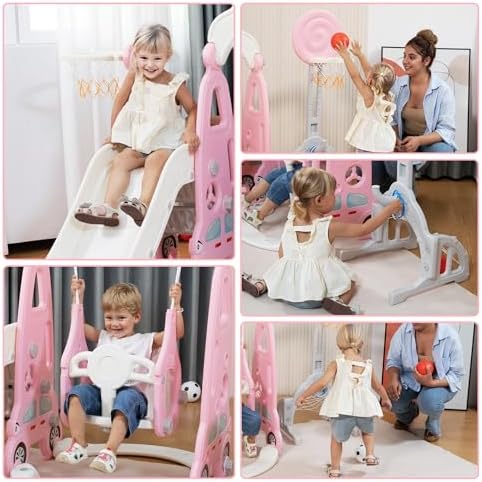 6 in 1 Toddler Slide and Swing - Kids Outdoor Swing And Slide review and price