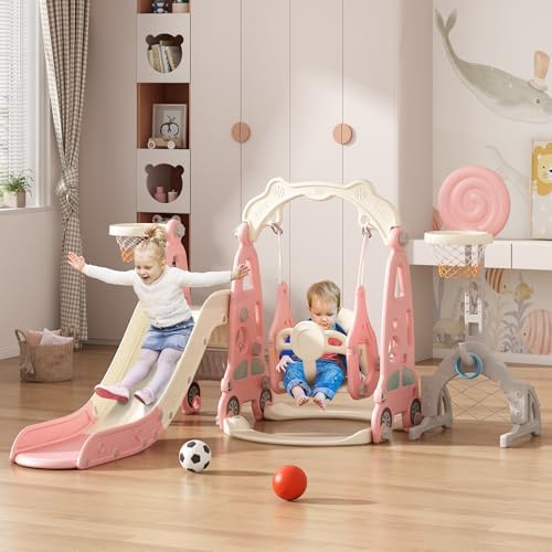 6 in 1 Toddler Slide and Swing - Kids Outdoor Swing And Slide review and price