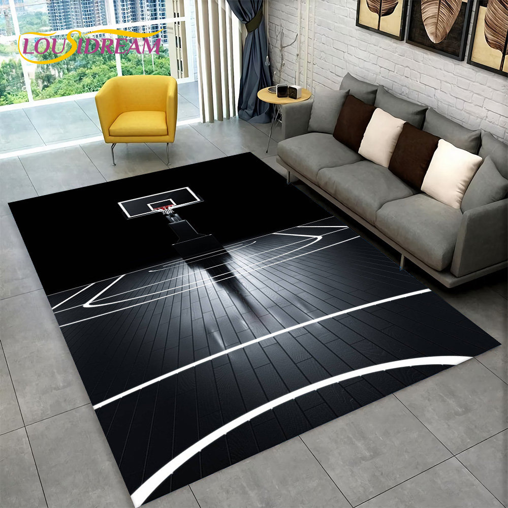 3D Basketball Cour Cartoon Are - Kids Outdoor Mat Waterproof review and price