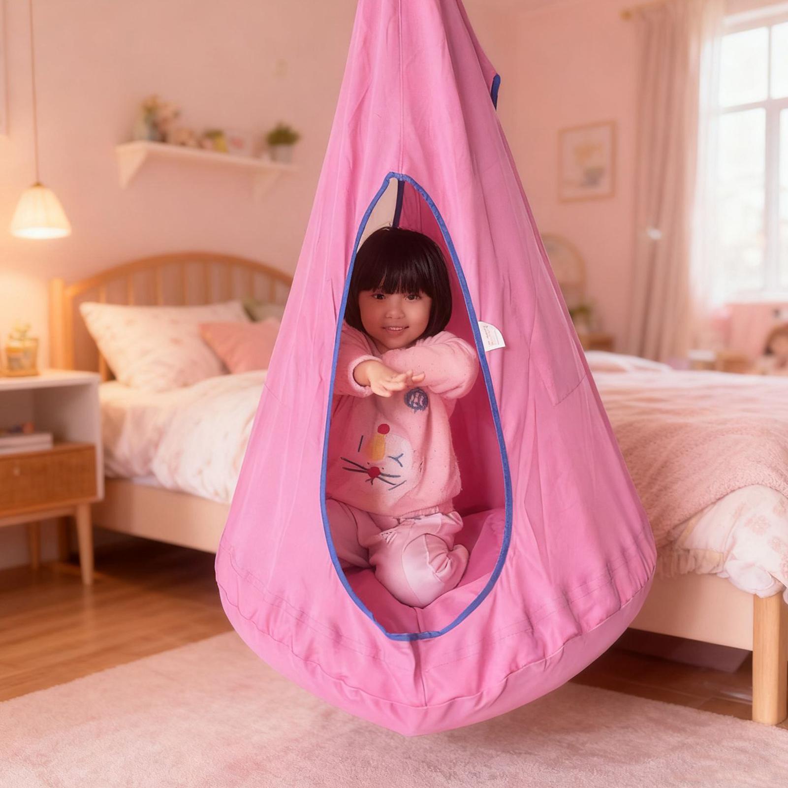 Kids Pod Swing Seat With Cushi - Kids Outdoor Nest Swing review and price