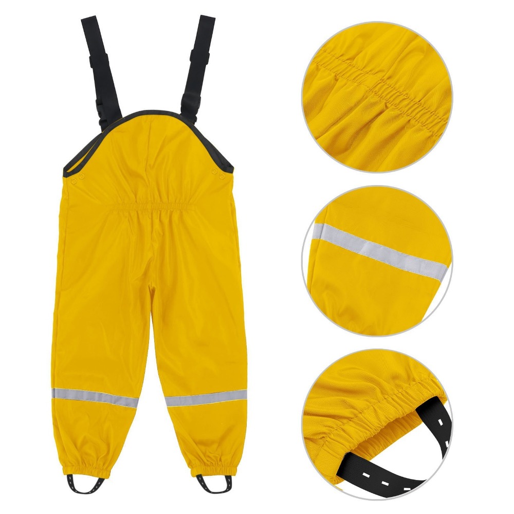 Kids PU Waterproof Rain Pants  - Kids Outdoor Overalls review and price