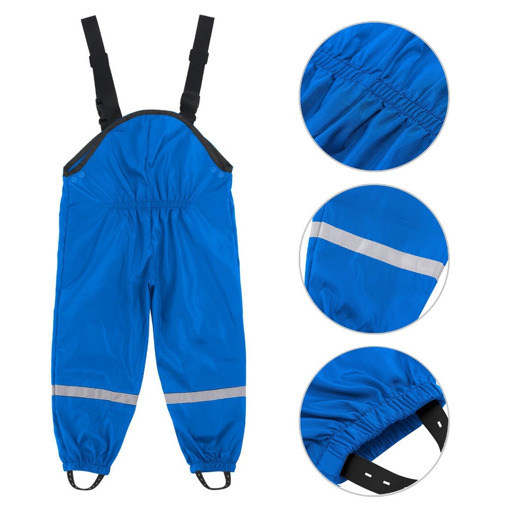 Kids PU Waterproof Rain Pants  - Kids Outdoor Overalls review and price