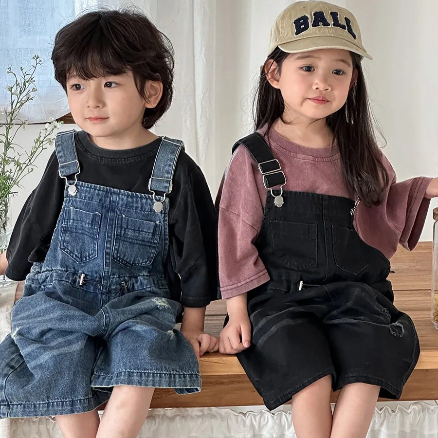 2026 Summer Unisex Kids Denim  - Kids Outdoor Overalls review and price