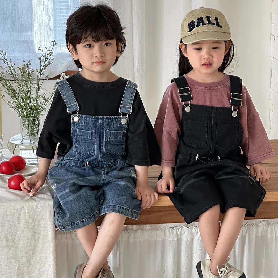 2026 Summer Unisex Kids Denim  - Kids Outdoor Overalls review and price