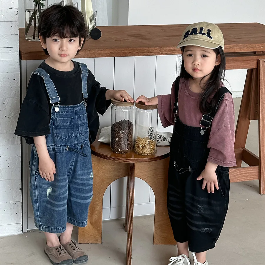 2026 Summer Unisex Kids Denim  - Kids Outdoor Overalls review and price