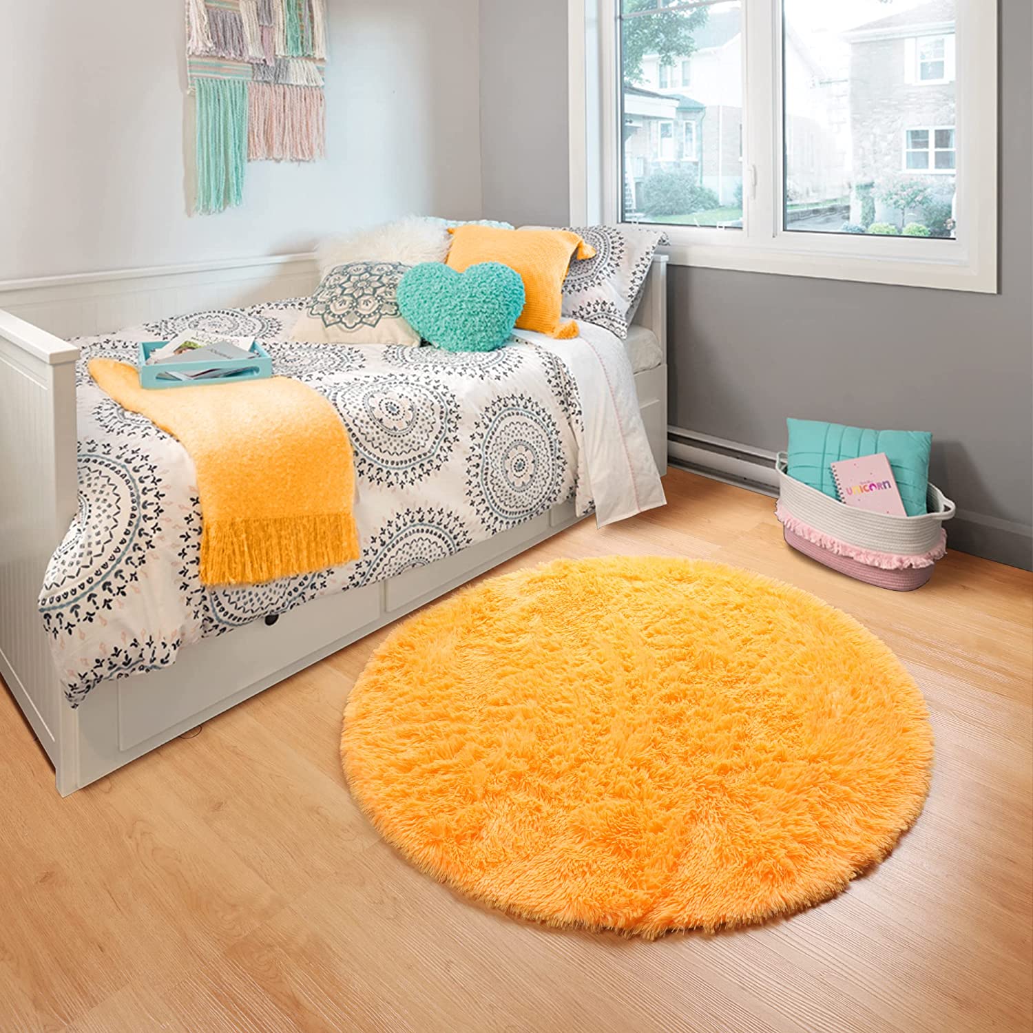 Soft Orange Round Rug Circle R - Kids Outdoor Teepee review and price