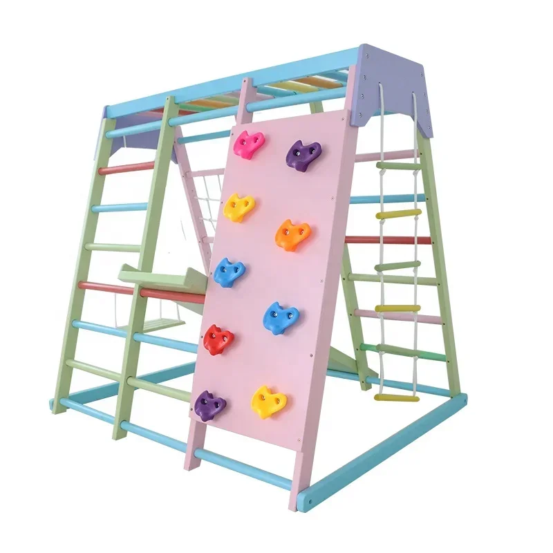 Kids Wooden Climbing Frame Ind - Kids Outdoor Swing And Slide review and price